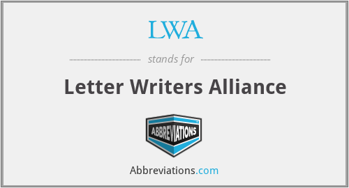 LWA - Letter Writers Alliance