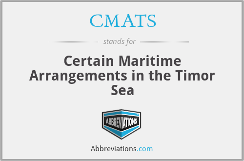 CMATS - Certain Maritime Arrangements in the Timor Sea