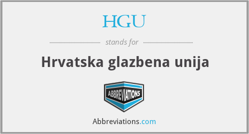 HGU - Hrvatska glazbena unija