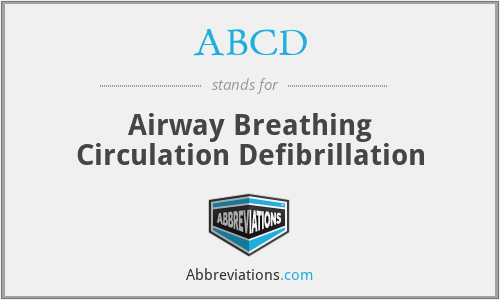 ABCD - Airway Breathing Circulation Defibrillation