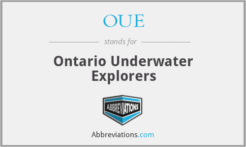 OUE - Ontario Underwater Explorers