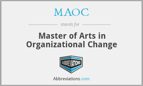 MAOC - Master of Arts in Organizational Change
