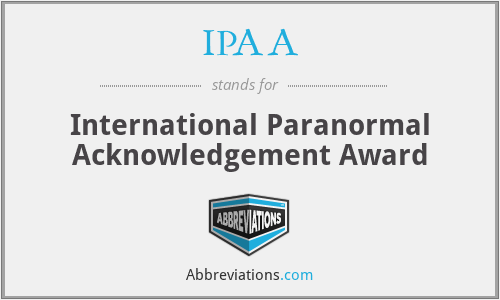 IPAA - International Paranormal Acknowledgement Award