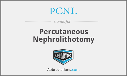 PCNL - Percutaneous Nephrolithotomy