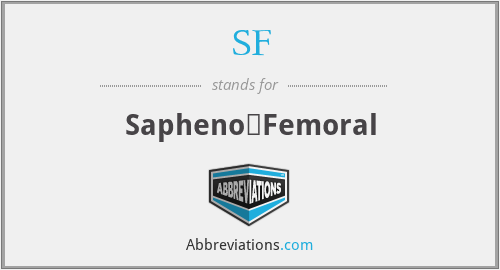 SF - Sapheno‐Femoral