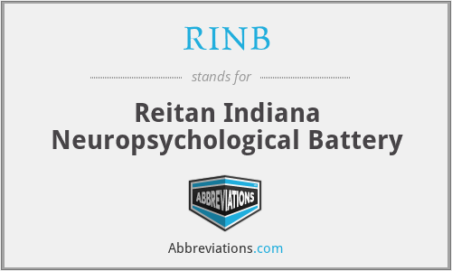RINB - Reitan Indiana Neuropsychological Battery