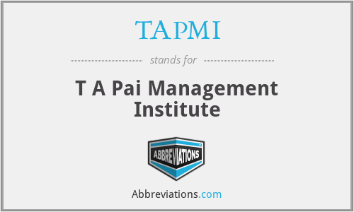 TAPMI - T A Pai Management Institute