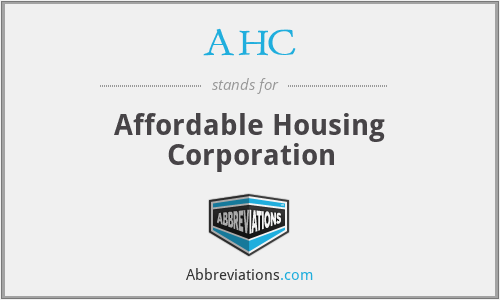 AHC - Affordable Housing Corporation