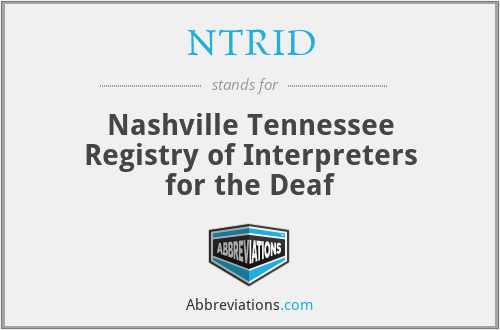 NTRID - Nashville Tennessee Registry of Interpreters for the Deaf
