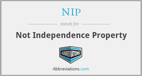 NIP - Not Independence Property