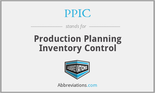 PPIC - Production Planning Inventory Control