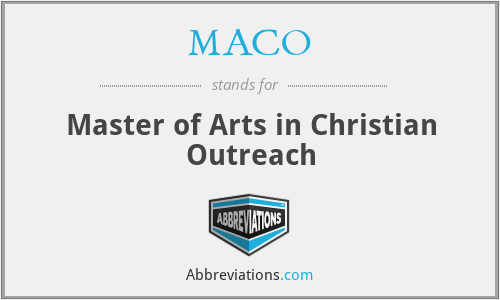 MACO - Master of Arts in Christian Outreach