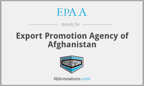 EPAA - Export Promotion Agency of Afghanistan