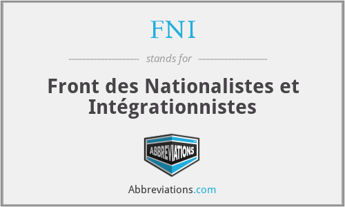 FNI - Front des Nationalistes et Intégrationnistes