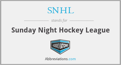 SNHL - Sunday Night Hockey League