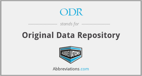 ODR - Original Data Repository