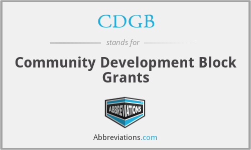 CDGB - Community Development Block Grants