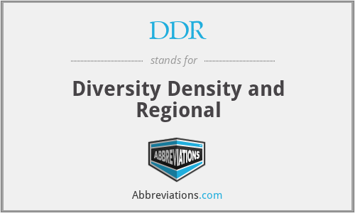 DDR - Diversity Density and Regional