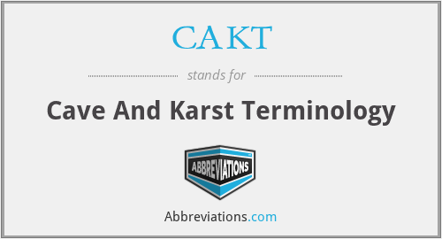 CAKT - Cave And Karst Terminology