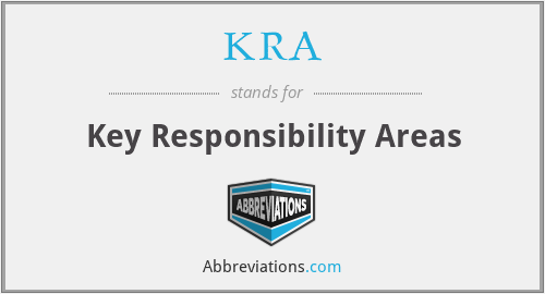 KRA - Key Responsibility Areas