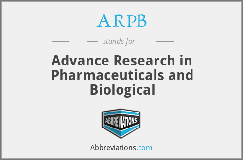ARPB - Advance Research in Pharmaceuticals and Biological