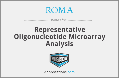ROMA - Representative Oligonucleotide Microarray Analysis