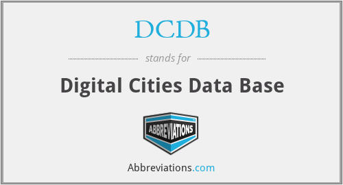 DCDB - Digital Cities Data Base