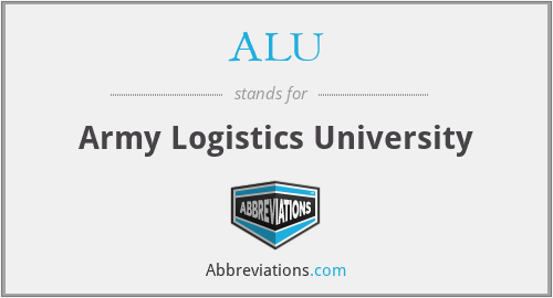 ALU - Army Logistics University