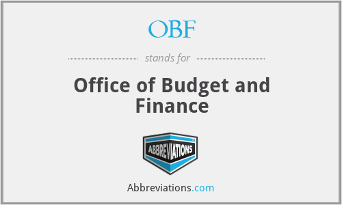 OBF - Office of Budget and Finance