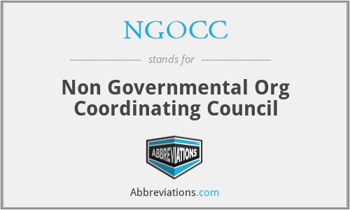 NGOCC - Non Governmental Org Coordinating Council