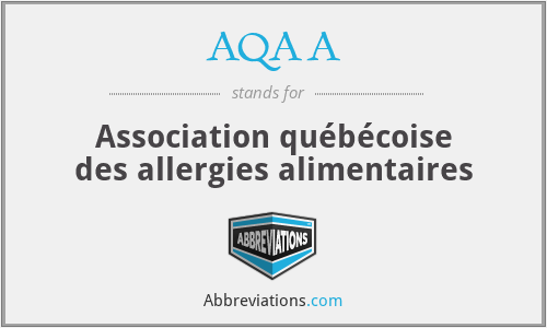 AQAA - Association québécoise des allergies alimentaires