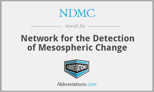 NDMC - Network for the Detection of Mesospheric Change