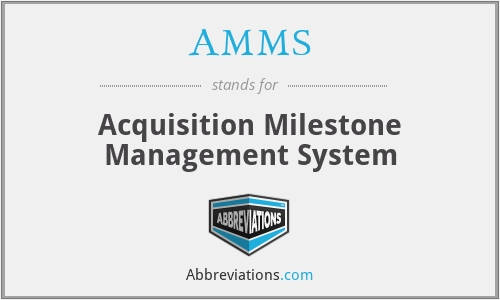 AMMS - Acquisition Milestone Management System