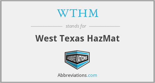 WTHM - West Texas HazMat