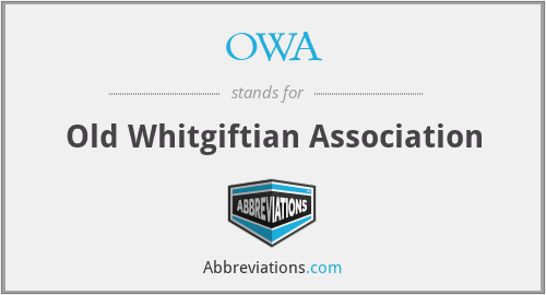 OWA - Old Whitgiftian Association