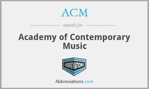 ACM - Academy of Contemporary Music