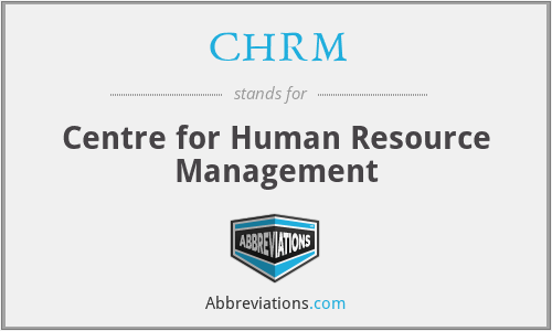 CHRM - Centre for Human Resource Management