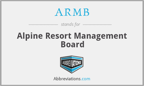 ARMB - Alpine Resort Management Board