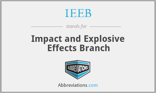 IEEB - Impact and Explosive Effects Branch