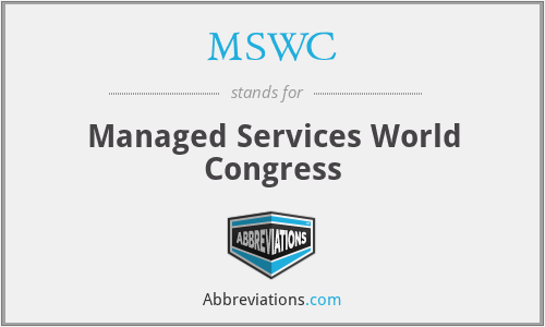 MSWC - Managed Services World Congress