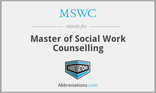MSWC - Master of Social Work Counselling