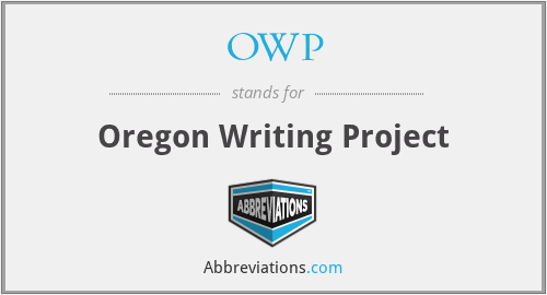 OWP - Oregon Writing Project