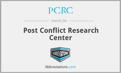 PCRC - Post Conflict Research Center