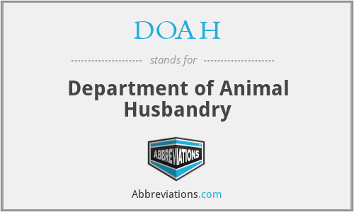 DOAH - Department of Animal Husbandry