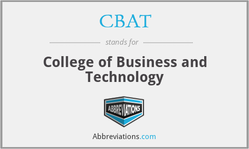 CBAT - College of Business and Technology