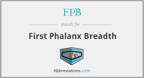 FPB - First Phalanx Breadth