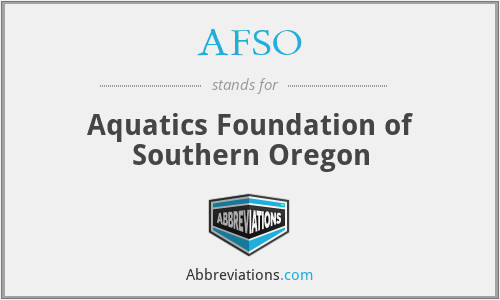 AFSO - Aquatics Foundation of Southern Oregon