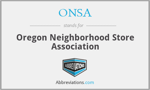 ONSA - Oregon Neighborhood Store Association