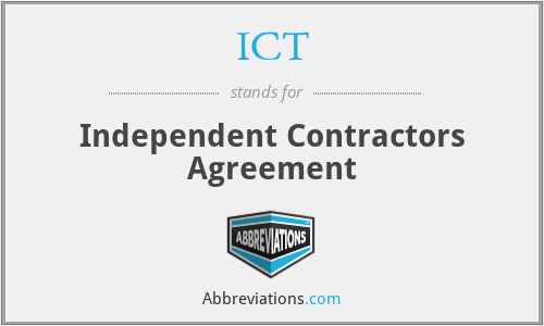ICT - Independent Contractors Agreement