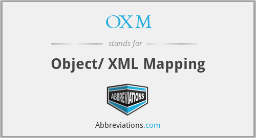 OXM - Object/ XML Mapping